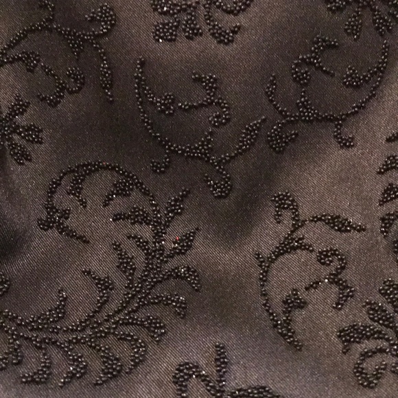 Vintage black gown by Rampage with beaded accents and train in size 7 - Picture 3 of 7